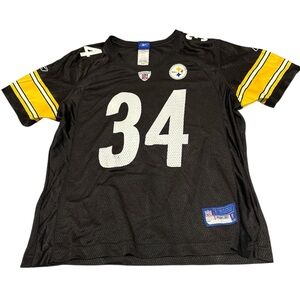 REEBOK Women's Black and Yellow Sports Jersey